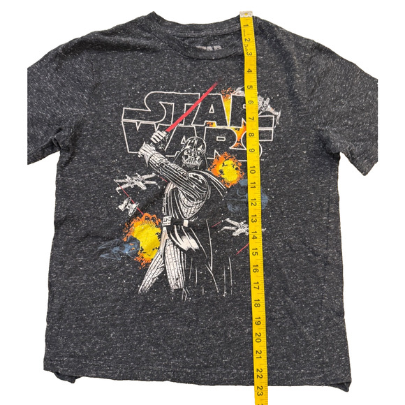 Star Wars Darth Vader Shirt Youth Large Black Heather Graphic Tee Disney Movie - Picture 6 of 6